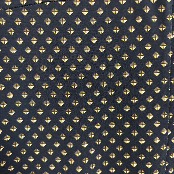 MICHAEL Michael Kors Black Geometric Print Gathered Waist Detail Career Dress - Picture 8 of 12